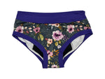 Charger l'image dans la galerie, PRÊT À PARTIR Culotte menstruelle de nuit X-Large en AWJ- Fleurs
