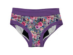 Charger l'image dans la galerie, PRÊT À PARTIR Culotte menstruelle de nuit Small en AWJ- Petites fleurs