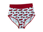 Charger l'image dans la galerie, PRÊT À PARTIR Culotte menstruelle à insert Large Taille haute- Cerise