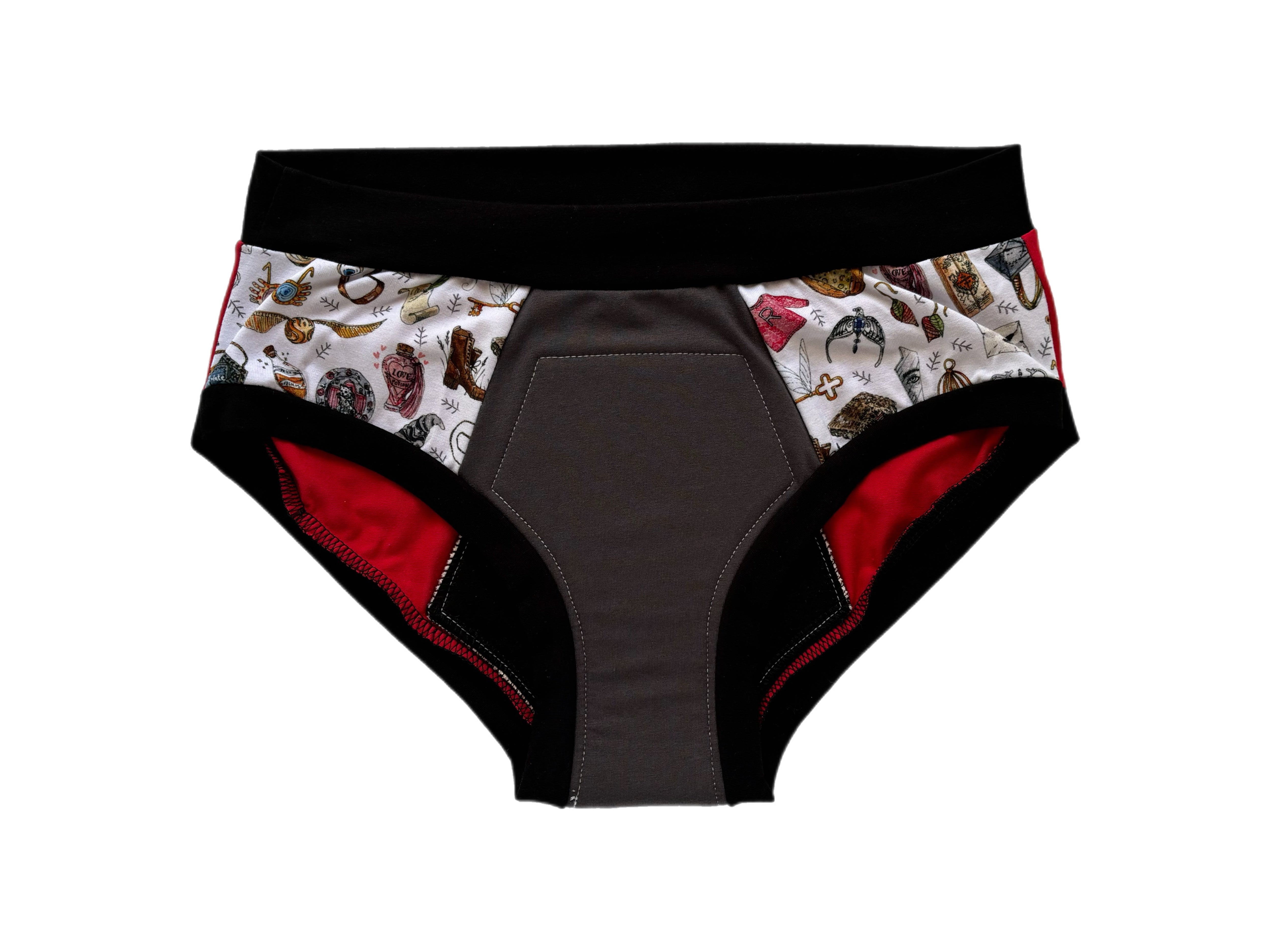 Culotte menstruelle retailles de nuit Large - Sorcier