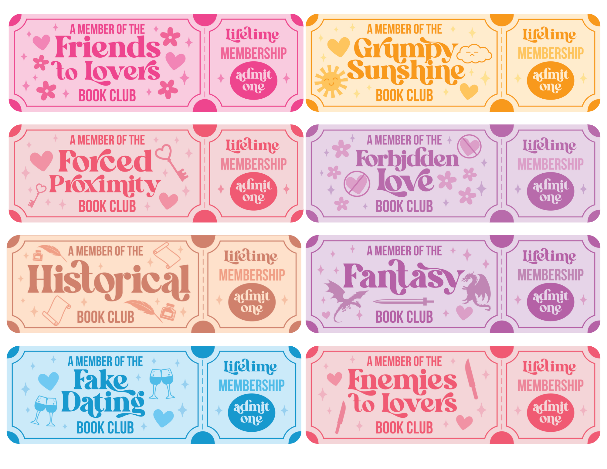 Marque-page Trope style ticket