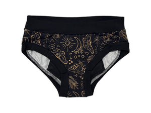 PRÊT À PARTIR Culotte menstruelle de nuit Small en AWJ- Papillon fond noir