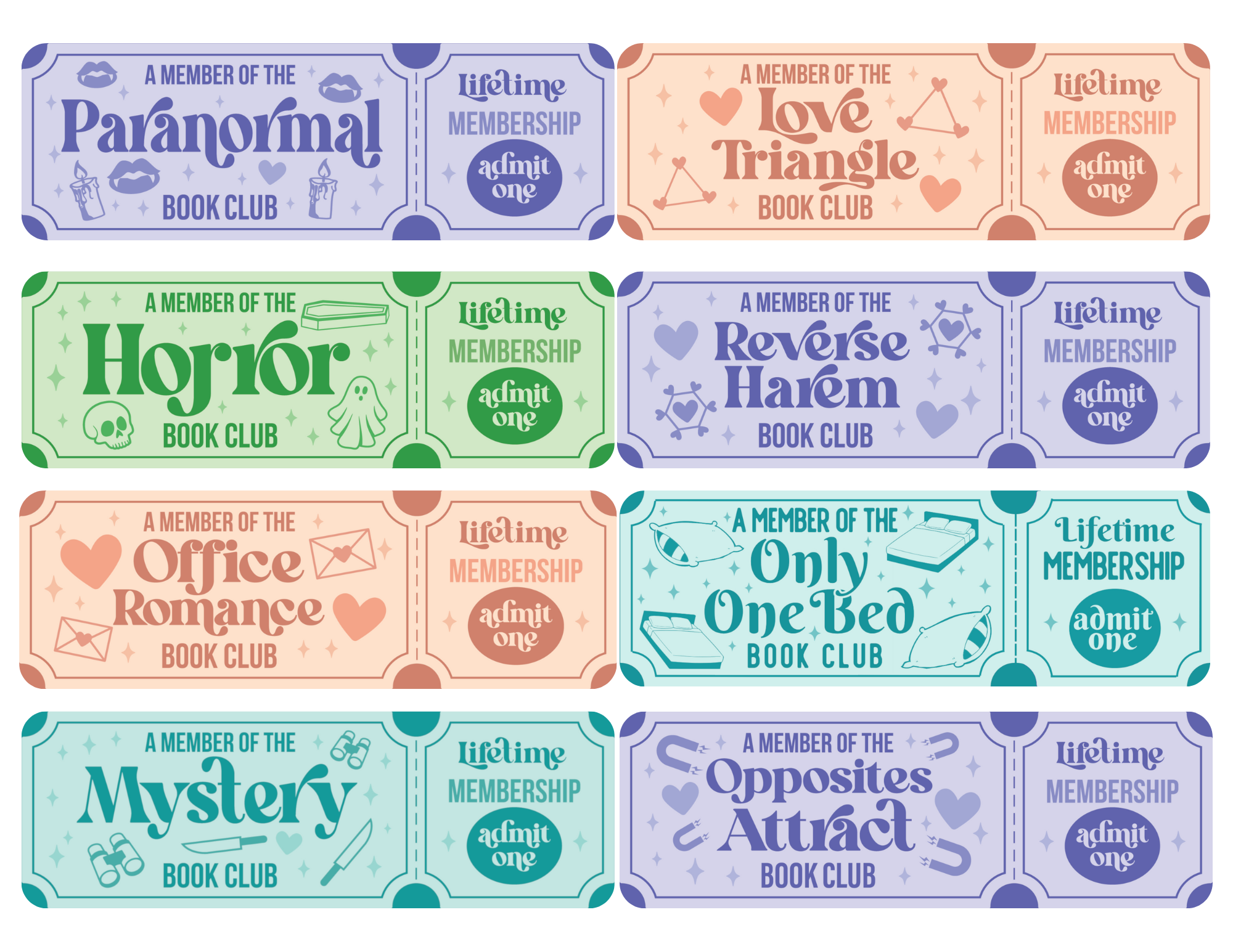 Marque-page Trope style ticket