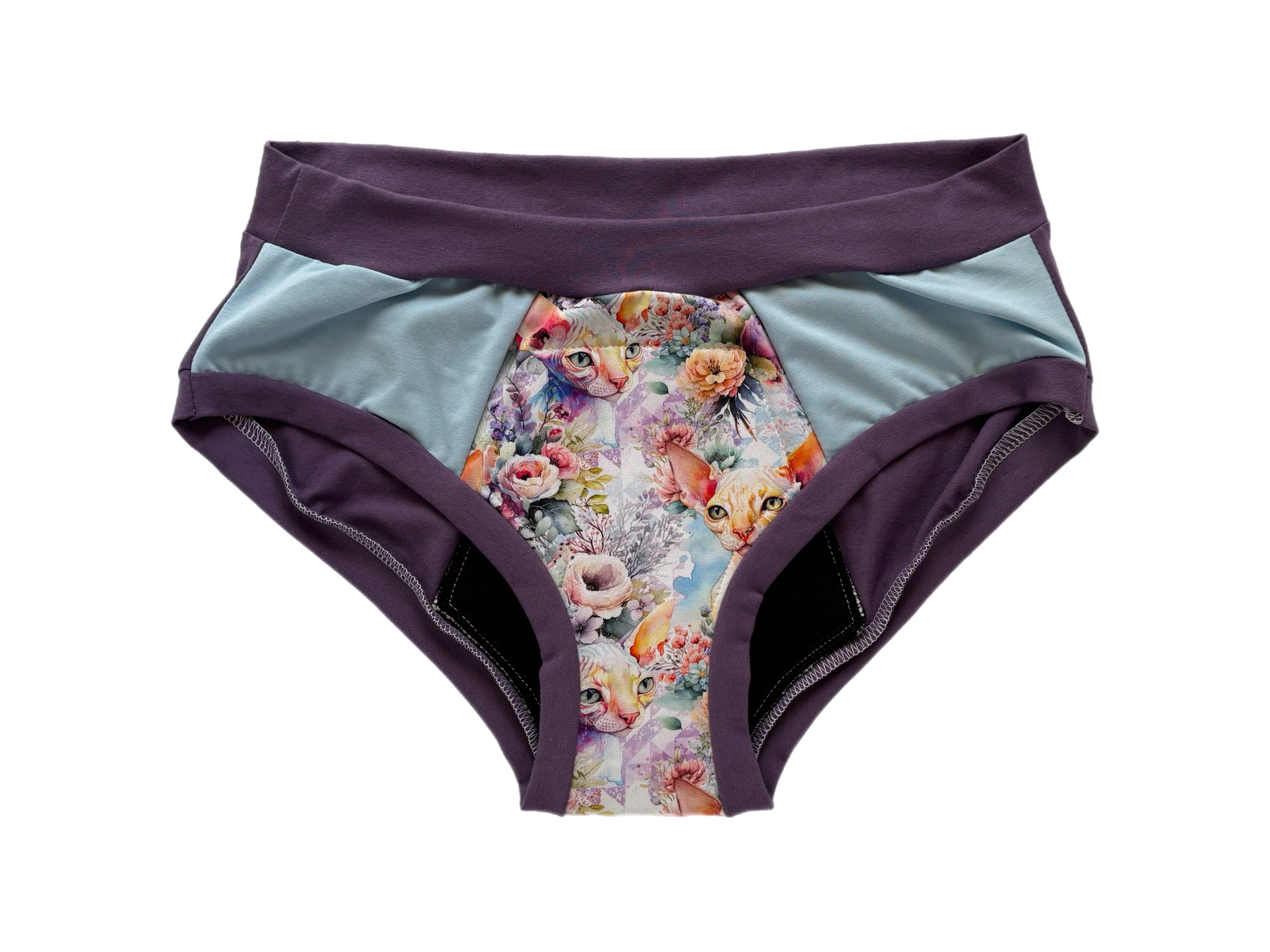 Culotte menstruelle retailles de nuit Large - Sphynx