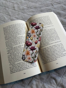 Marque-page petites fleurs mauve