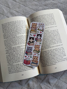 Marque-page Livres et chats