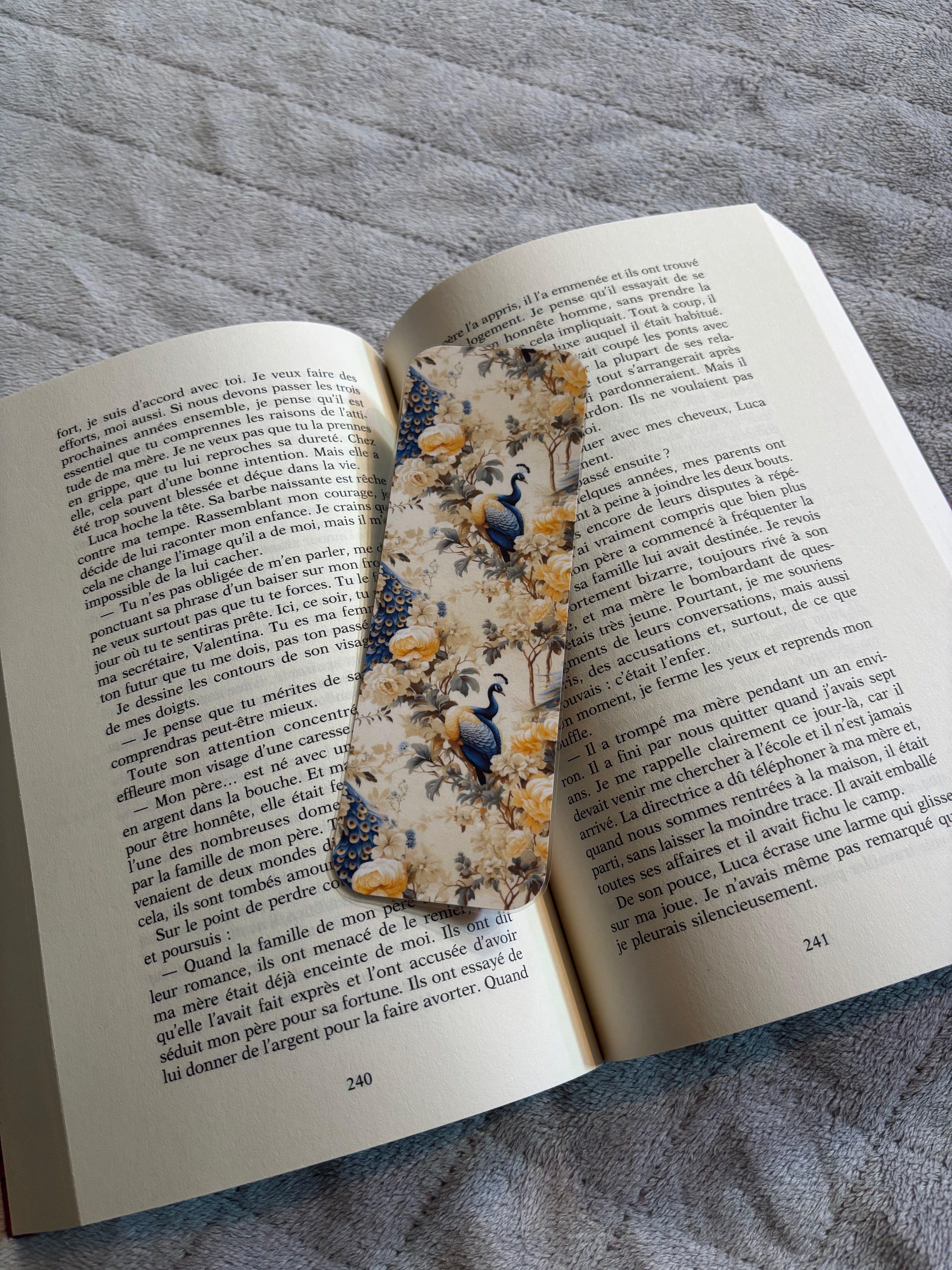 Marque-page paon