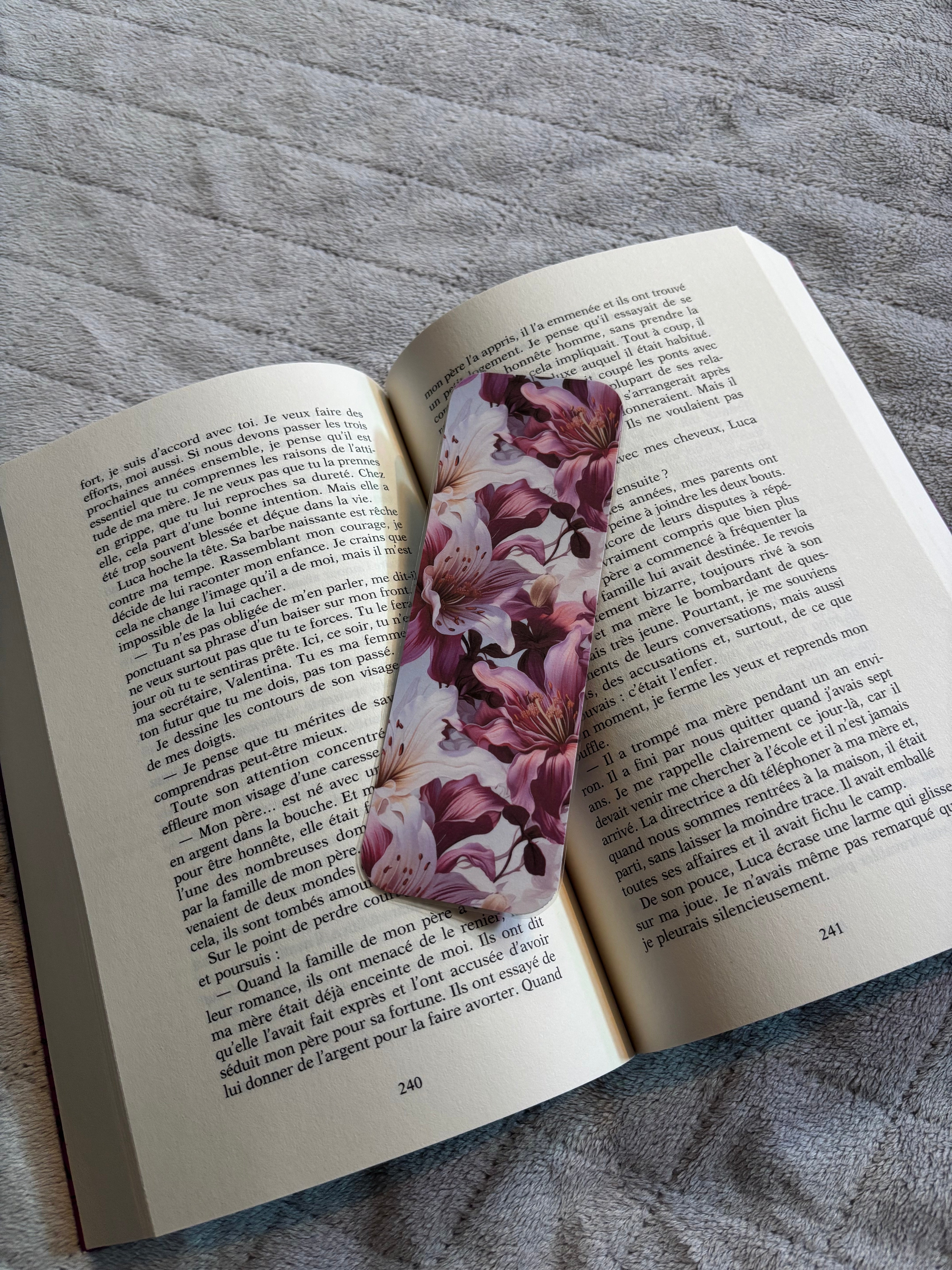 Marque-page Lys mauve