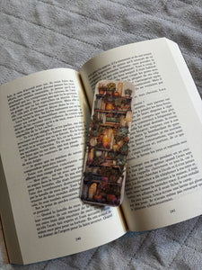 Marque-page bibliothèque avec holographique cœur