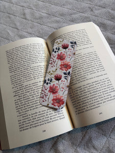 Marque-page petites fleurs rose