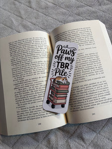 Marque-page Paws off my TBR pile