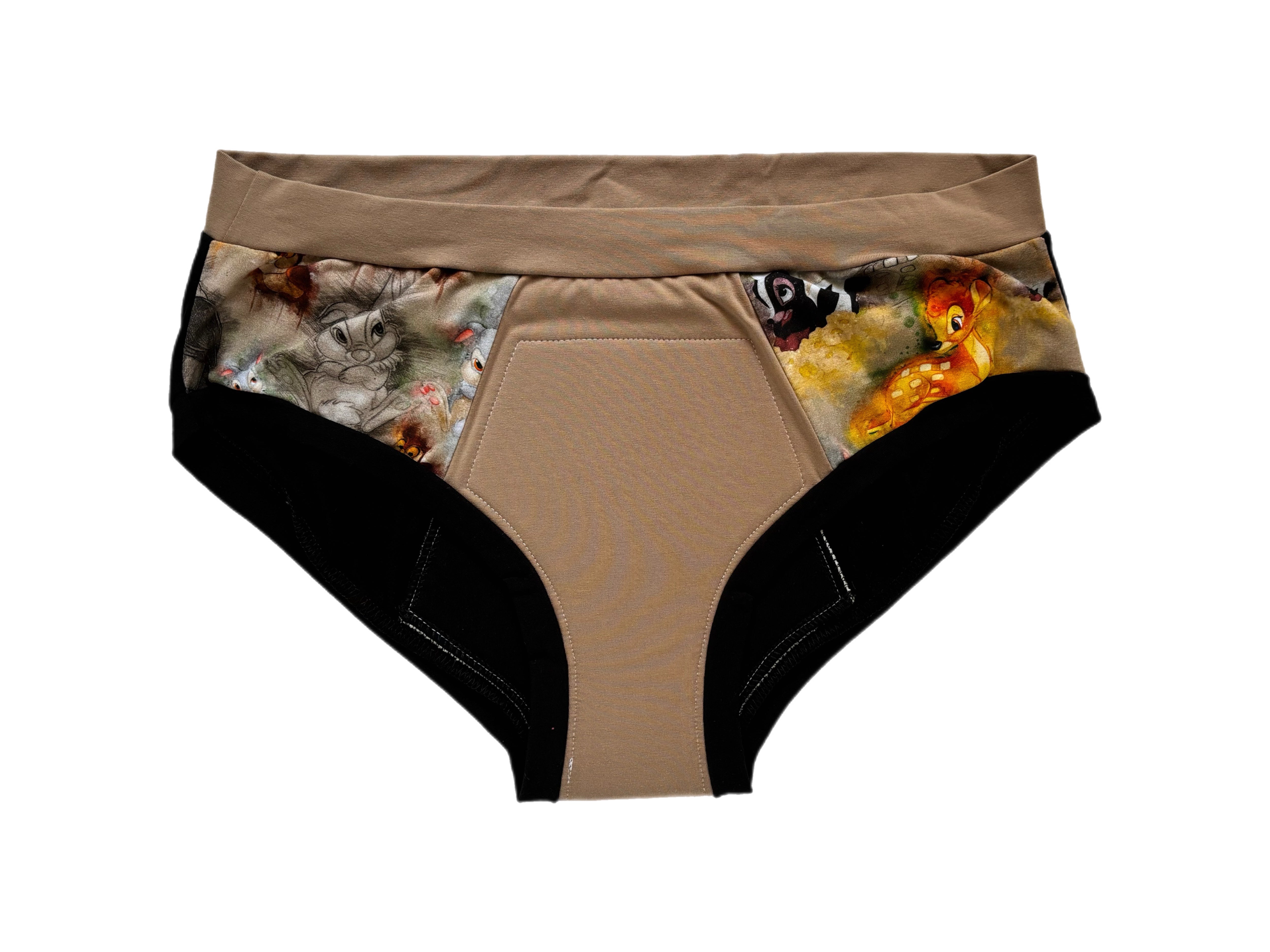 Culotte menstruelle retailles de nuit 2X-Large - Animaux de forêt