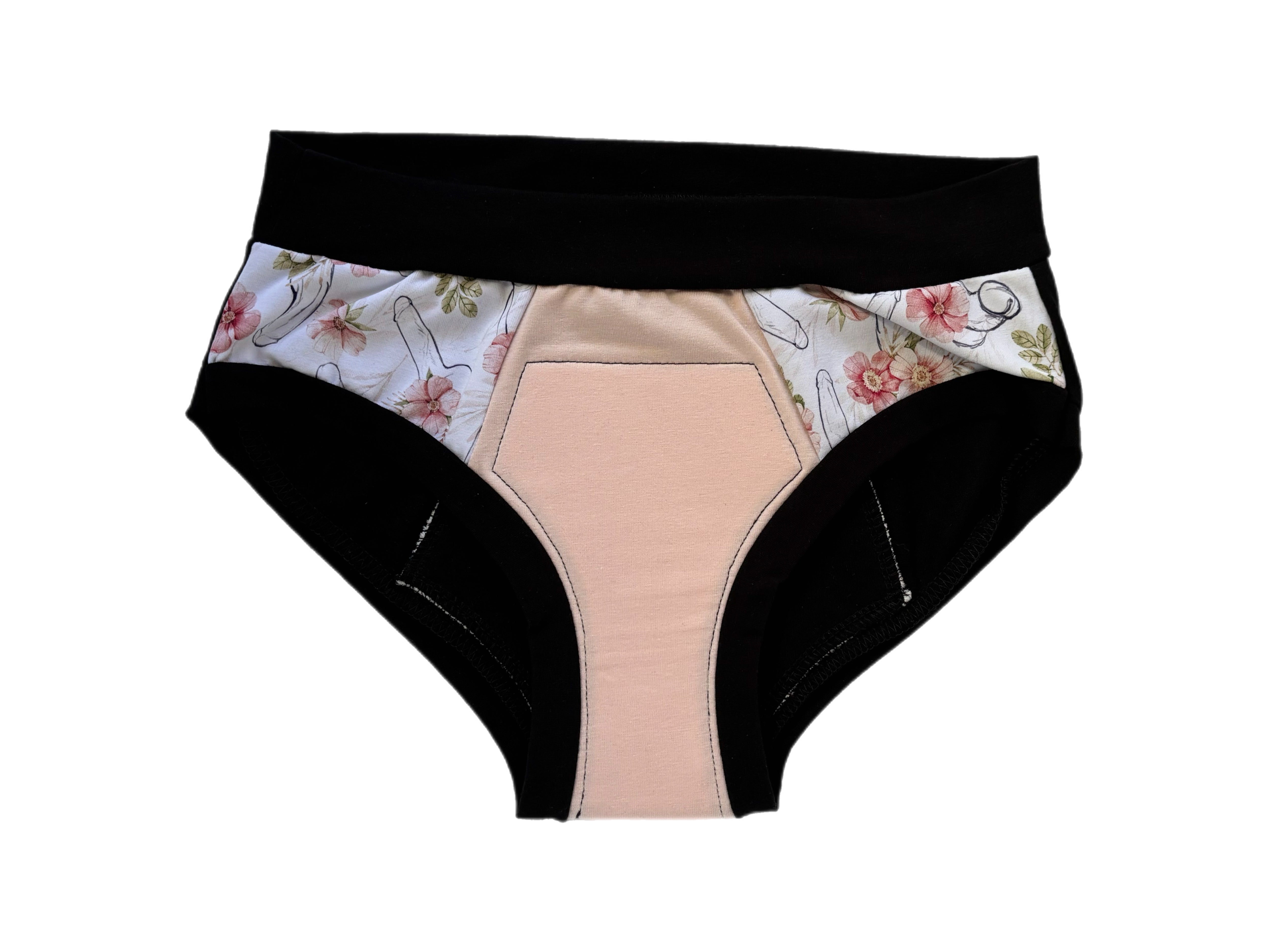 Culotte menstruelle retailles de nuit Small - Fleur sauvage