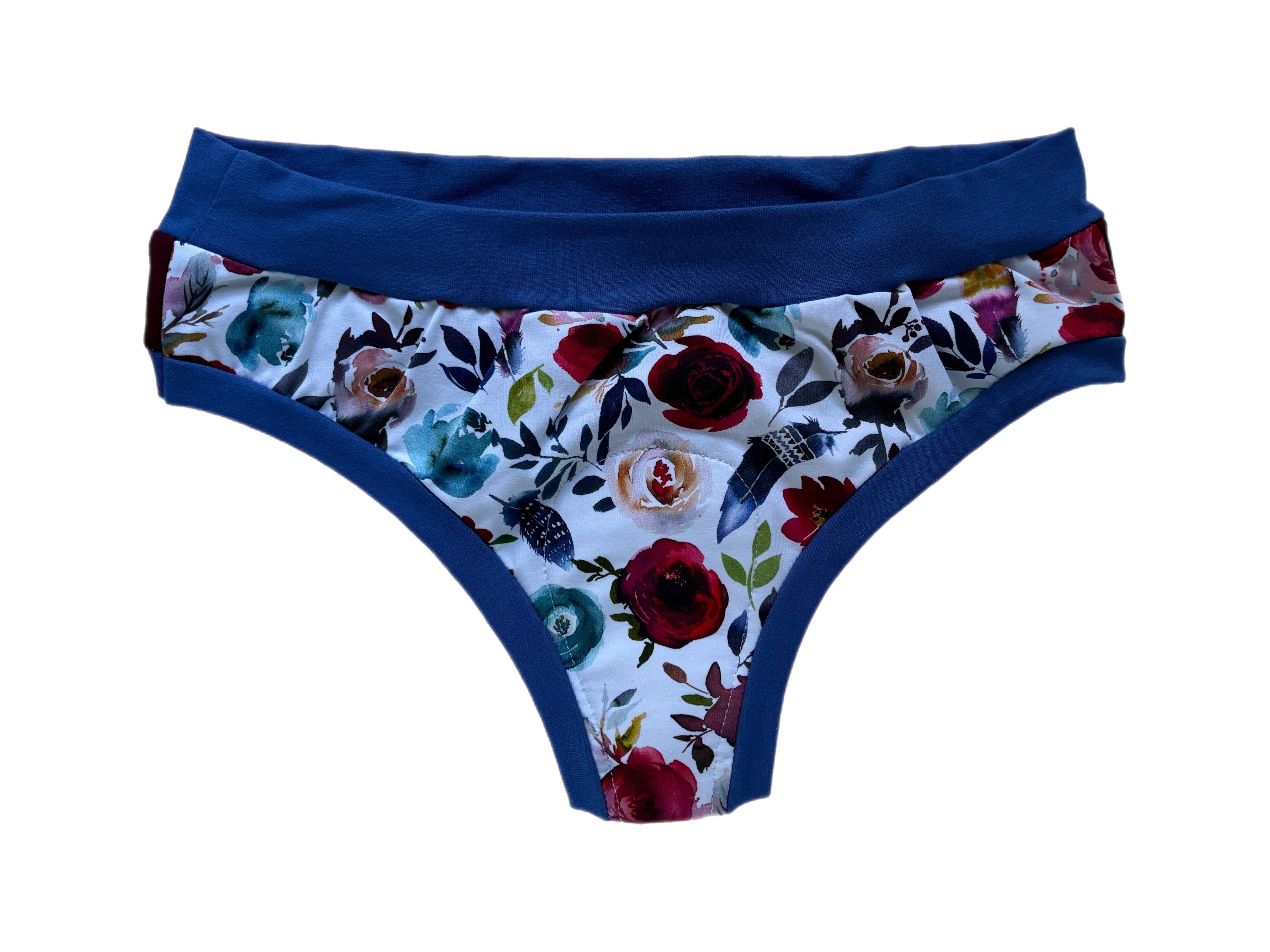 PRÊT À PARTIR Tanga menstruelle de jour avec insert intégré Large - Fleurs