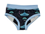 Charger l&#39;image dans la galerie, PRÊT À PARTIR Culotte menstruelle de nuit X-Large en AWJ- Papillon
