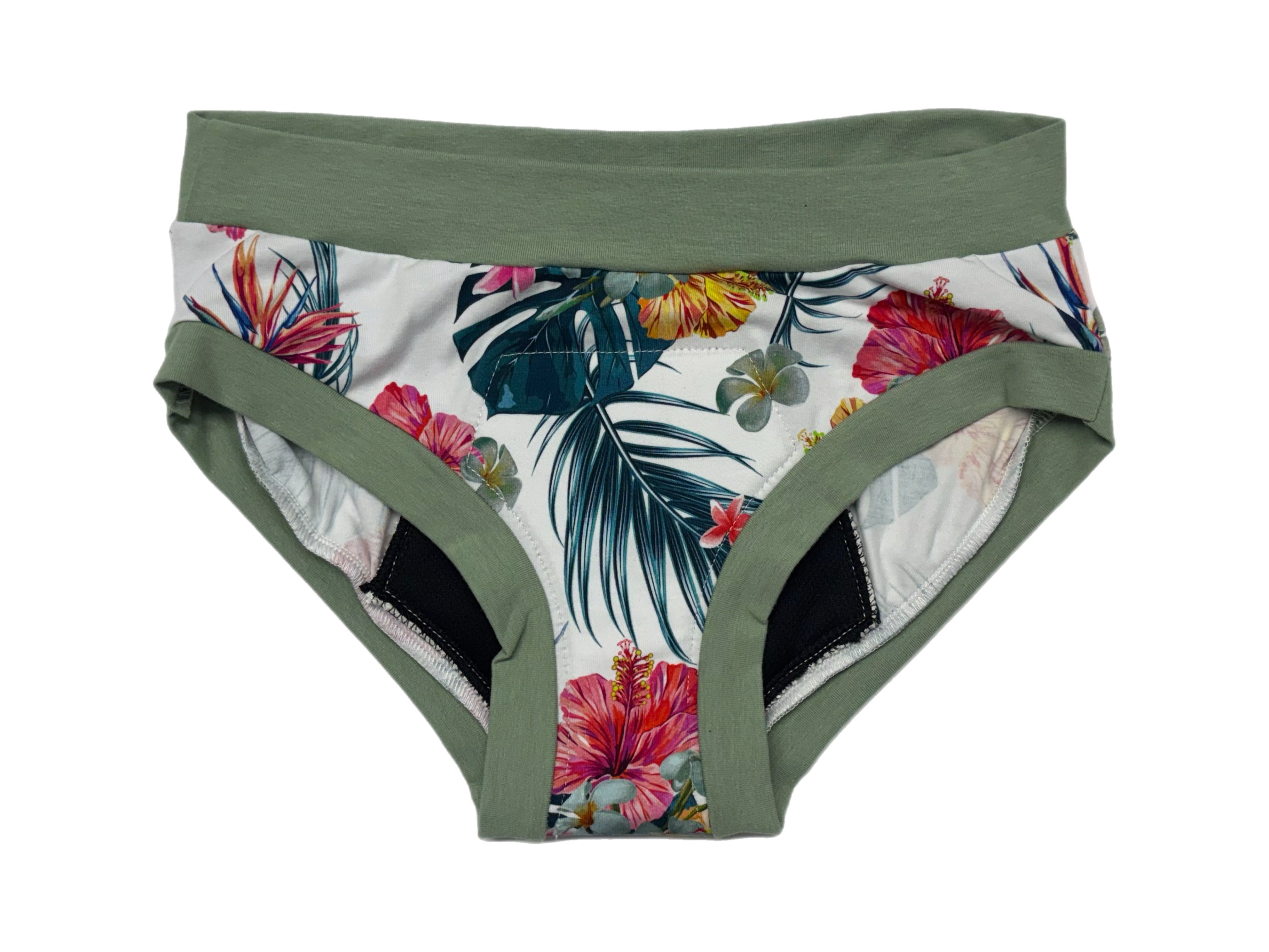 PRÊT À PARTIR Culotte menstruelle de nuit Small en AWJ- Hibiscus