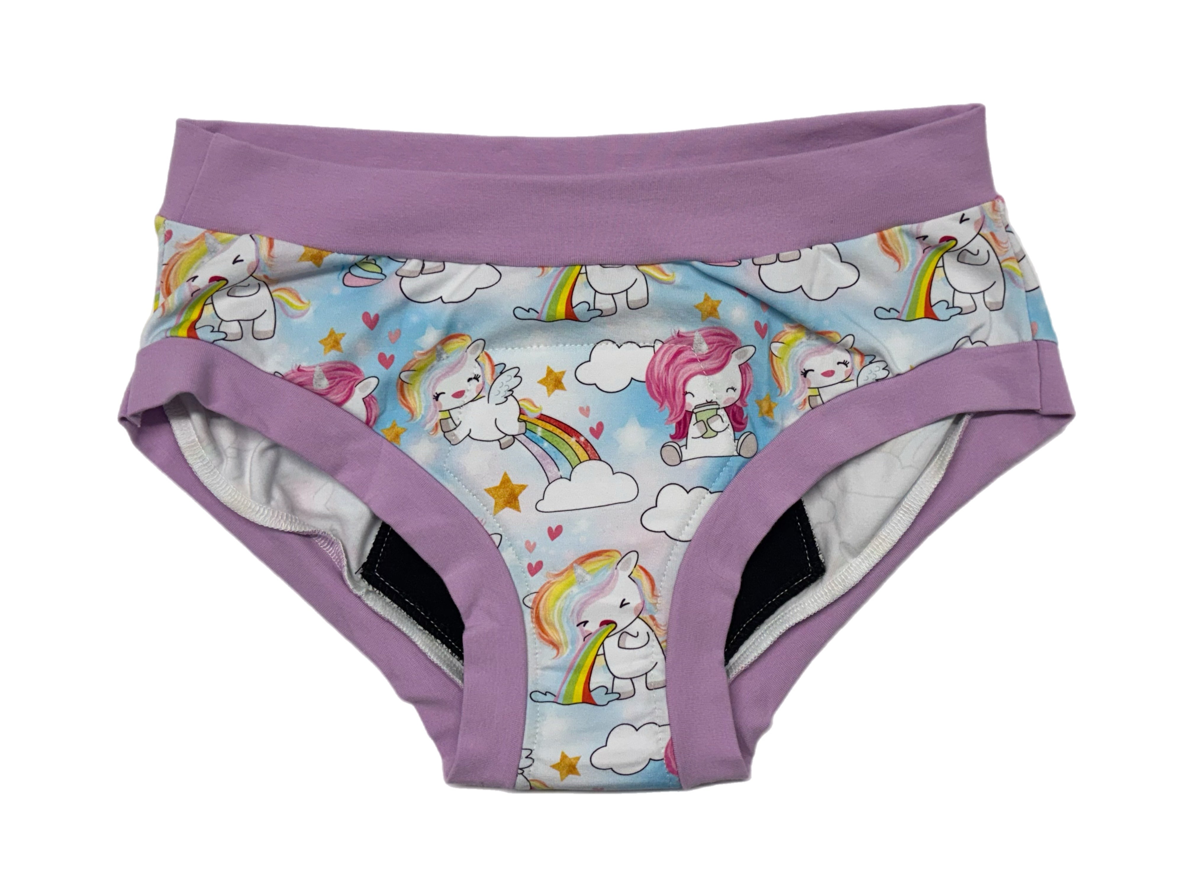 PRÊT À PARTIR Culotte menstruelle de nuit MÉDIUM - Licorne