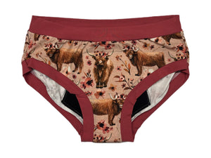 PRÊT À PARTIR Culotte menstruelle de nuit X-Large - Vaches