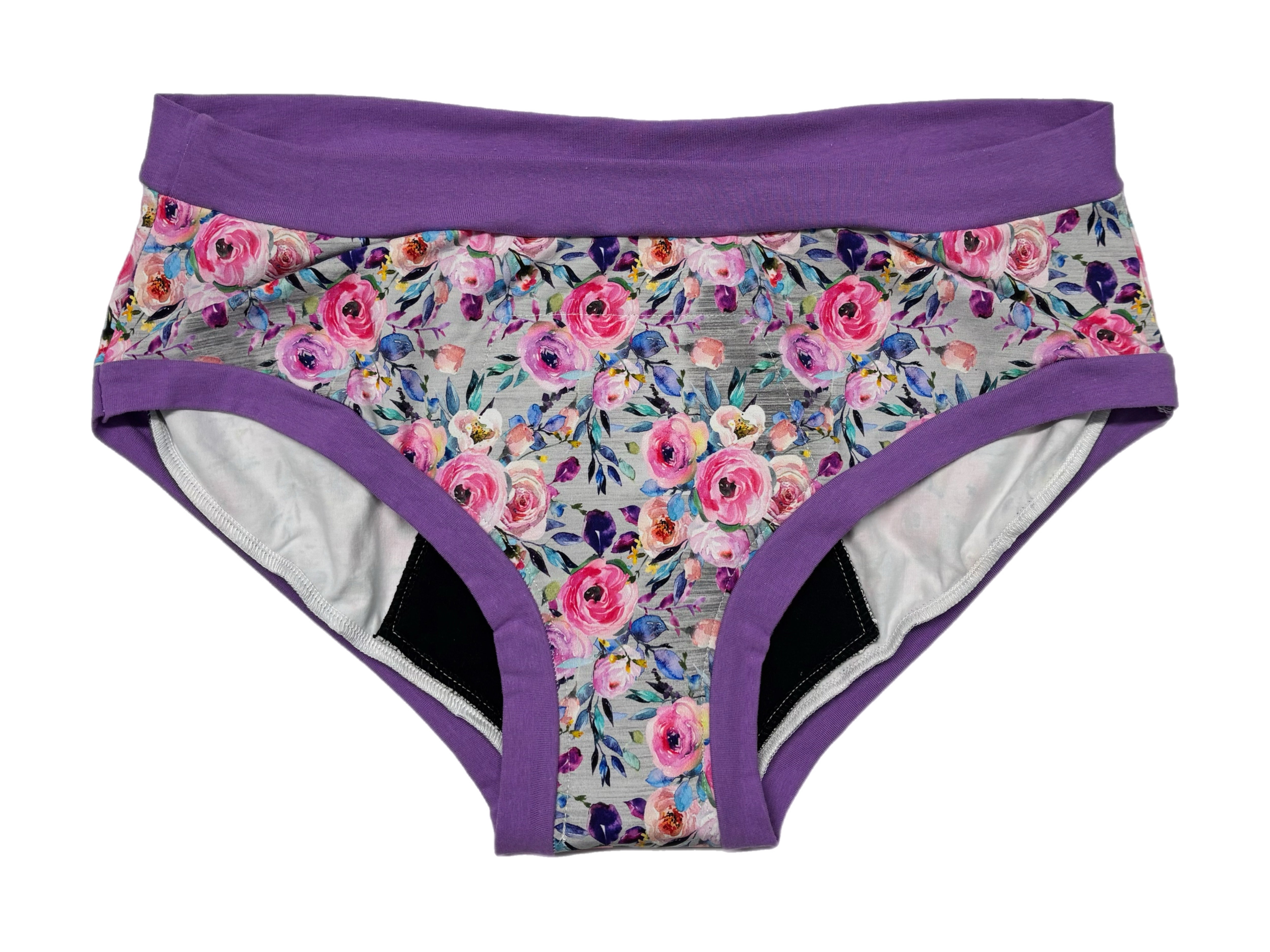 PRÊT À PARTIR Culotte menstruelle de nuit 2X-Large - Petites fleurs