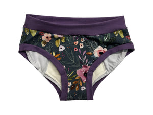 PRÊT À PARTIR Culotte menstruelle de nuit Small Naturel - Petites fleurs